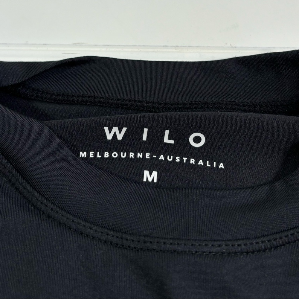Wilo The Label Black Movement Twist Layer Top Round Neck Pullover Size Medium - Picture 11 of 16